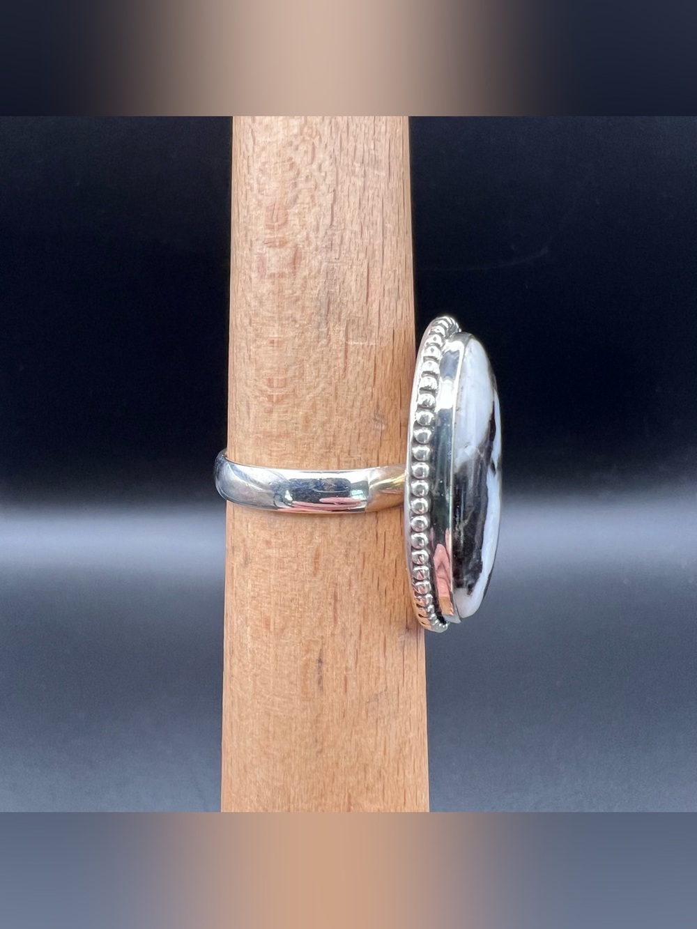 Sterling Silver Zebra Jasper Ring - Picture 2 of 8